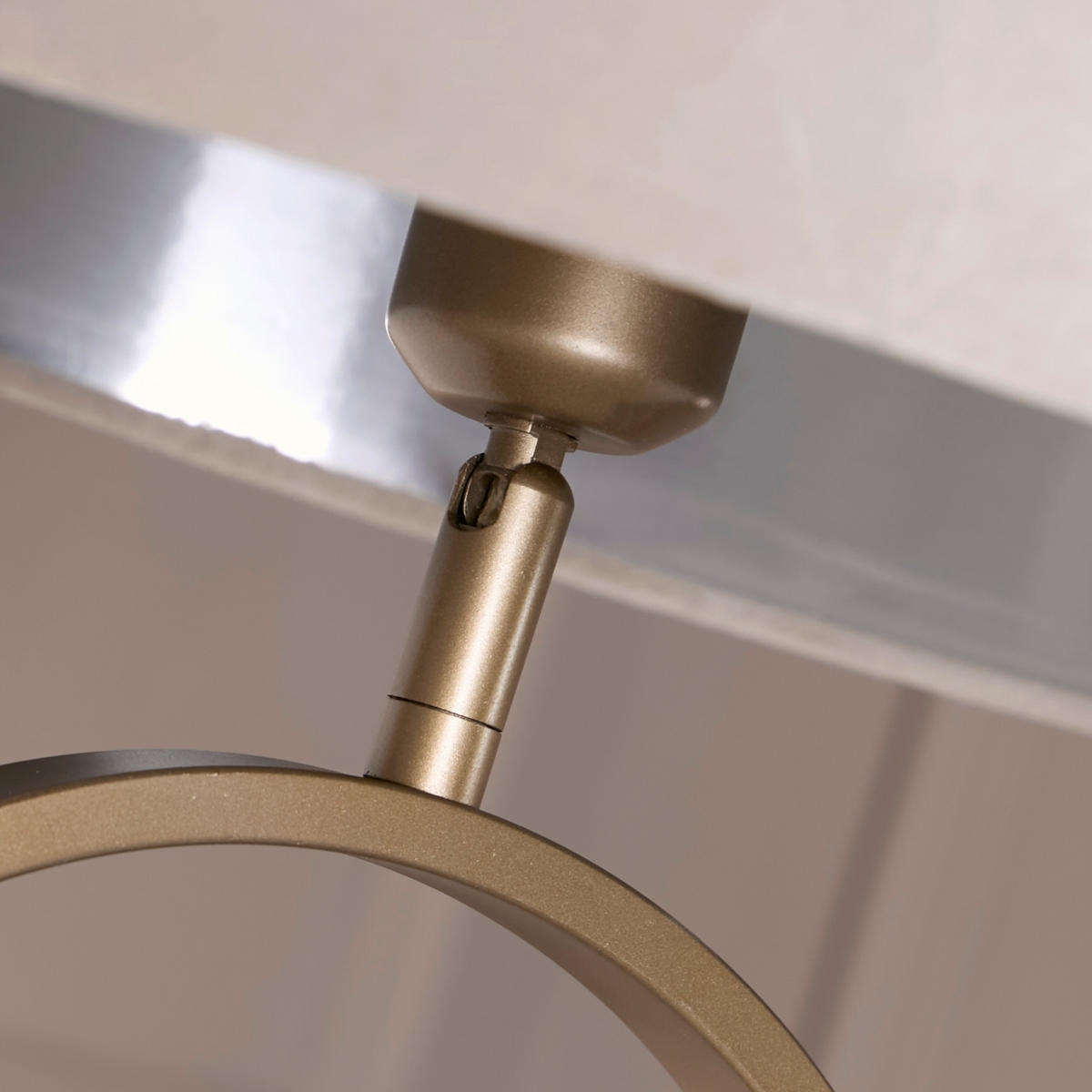 STEHLEUCHTE Modish 50/50/164 cm  - Beige/Schwarz, Design, Metall (50/50/164cm)