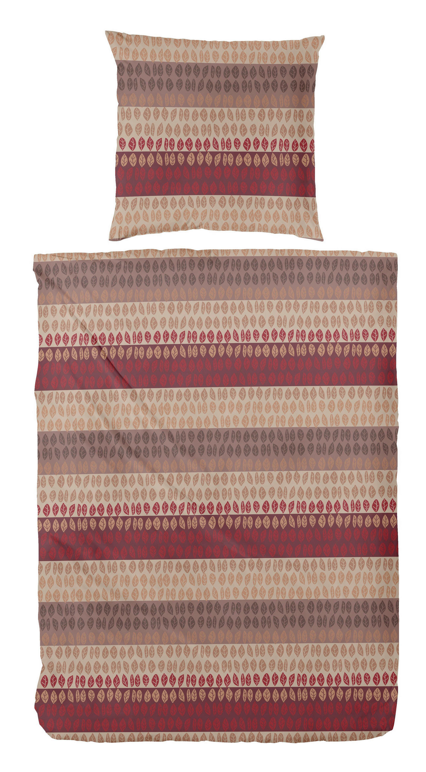 BETTWÄSCHE 2-teilig 135/200 cm  - Bordeaux, Design, Textil (135/200cm)