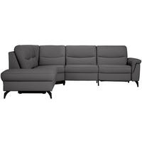 ECKSOFA in Echtleder Grau  249/280 cm  - Anthrazit/Grau, Design, Leder/Metall (249/280cm) - Himolla Komfortklass