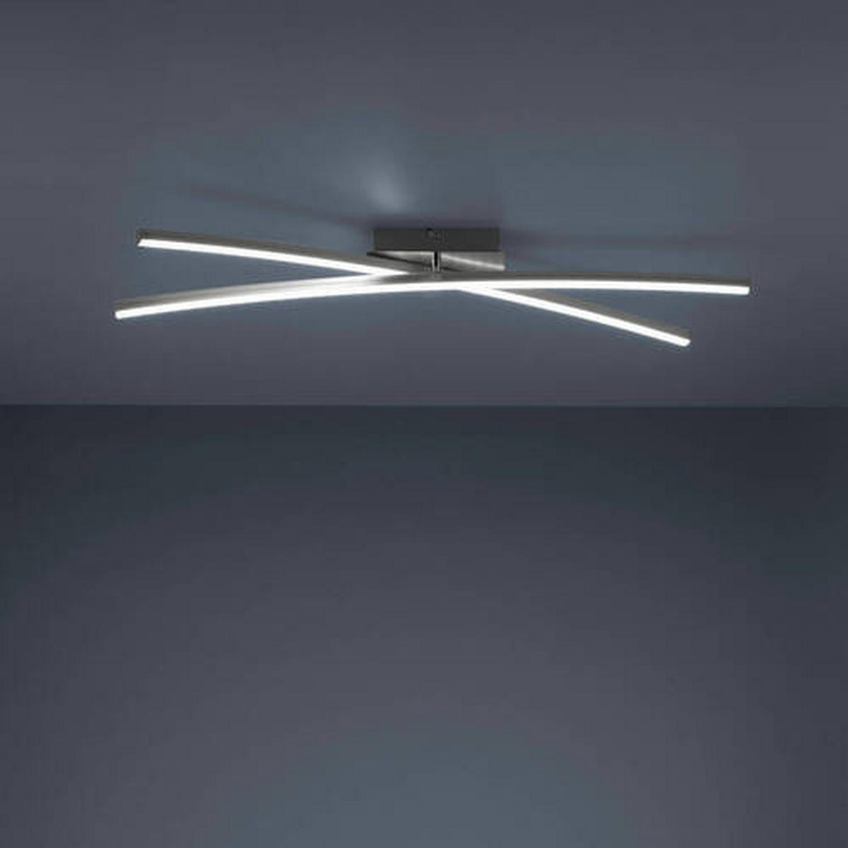 LED-DECKENLEUCHTE 80,5/80,5/11 cm   - Silberfarben, Design, Kunststoff/Metall (80,5/80,5/11cm)