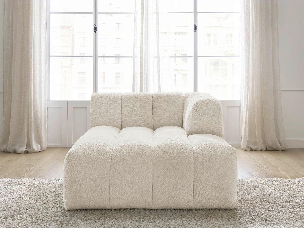 SOFAELEMENT ANNECY Bouclé Beige  - Beige/Schwarz, MODERN, Kunststoff/Textil (120/72/170cm)