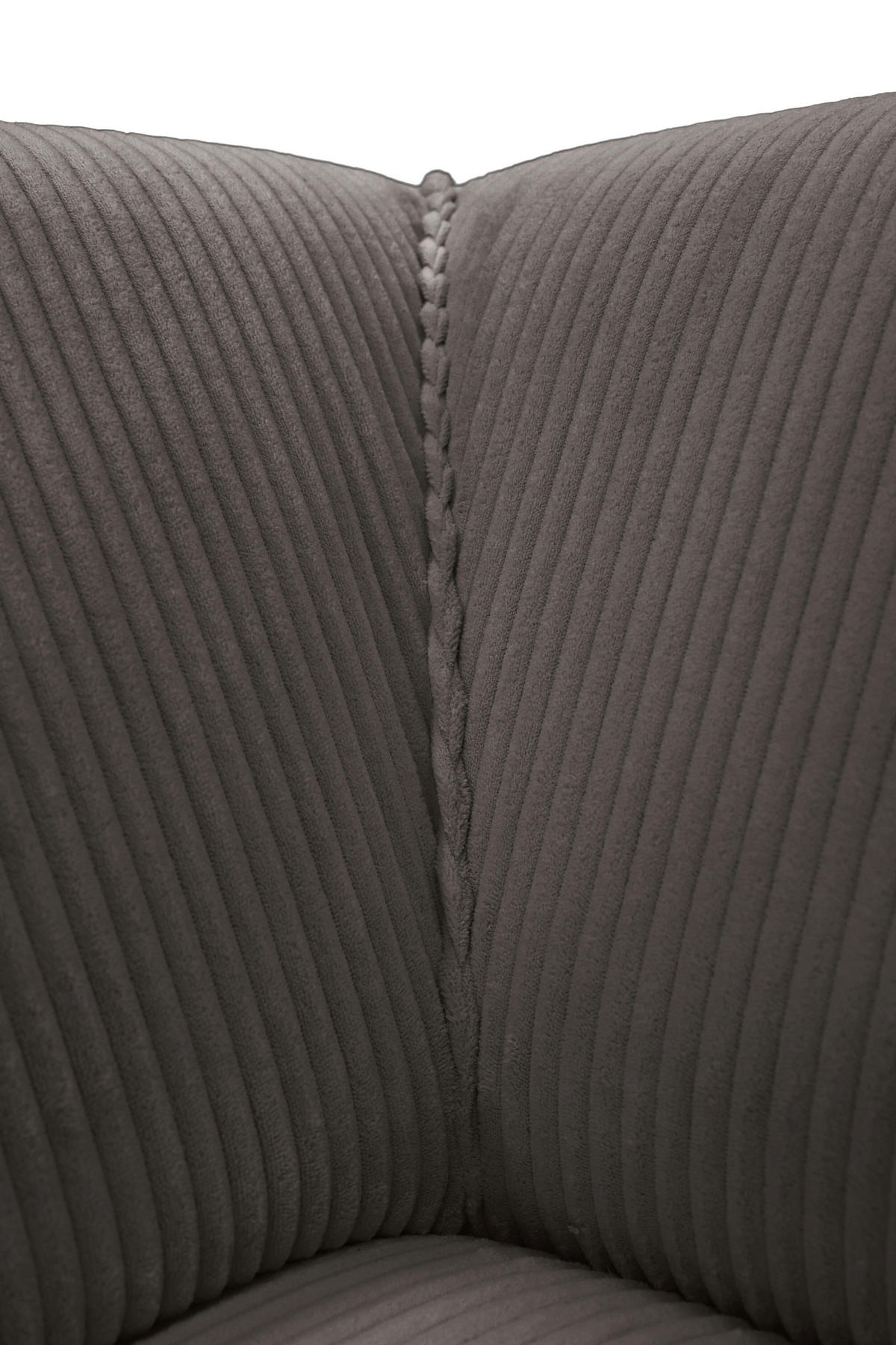 ECKSOFA ANTHONY Braun Cord  - Schwarz/Braun, Design, Kunststoff/Textil (163/275cm) - MID.YOU