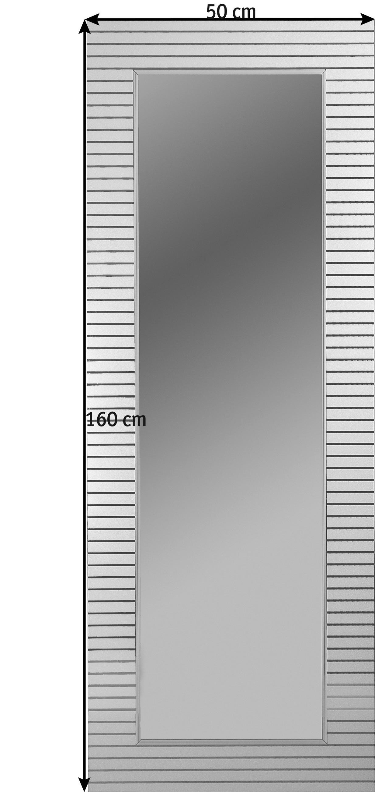 NÁSTĚNNÉ ZRCADLO 50/160/0,3 cm  - bílá, Design (50/160/0,3cm) - Xora