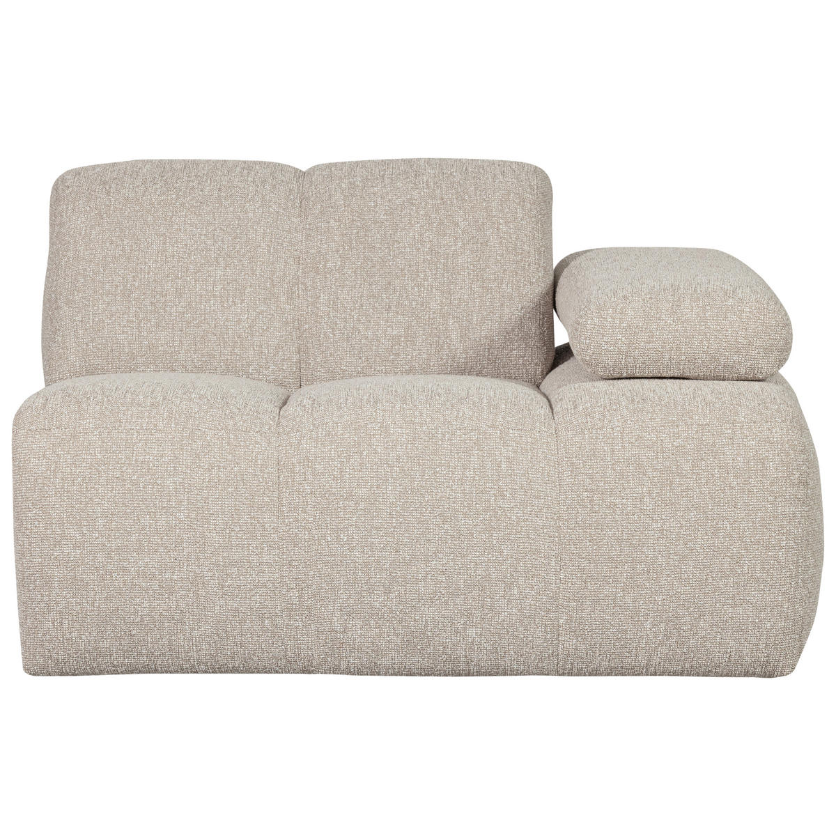 SOFAELEMENT Mojo Bouclé Beige  - Beige/Schwarz, Design, Kunststoff/Textil (124/74/97cm) - Livetastic