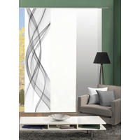 FLÄCHENVORHANG FERROLA, 3-TLG.  3 Stück  blickdicht   60/245 cm  - Grau, Basics, Textil (60/245cm)