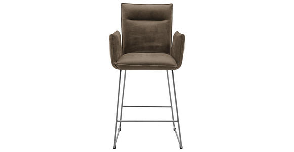 TRESENSTUHL in Schlammfarben, Edelstahlfarben - Schlammfarben/Edelstahlfarben, Design, Textil/Metall (56/98/62cm) - Valnatura