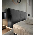 BOXSPRINGBETT 160/200 cm,  in Anthrazit, Topper, Matratzen, H2 + H2 = mittel  - Anthrazit/Schwarz, Design, Kunststoff/Textil (160/200cm) - Dieter Knoll