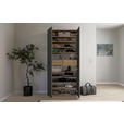 SCHUHSCHRANK 90/195/35 cm  - Anthrazit/Silberfarben, Basics, Holzwerkstoff/Kunststoff (90/195/35cm) - Xora