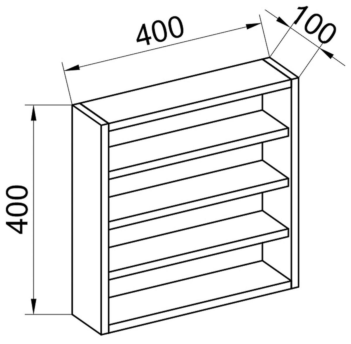 KÜCHENREGAL  - Weiß, Basics, Holzwerkstoff (40/40/10cm) - MID.YOU