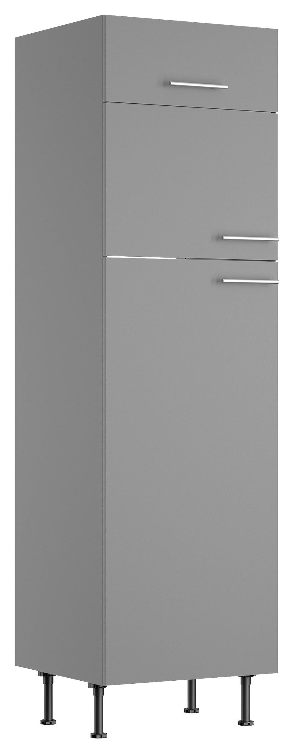 GERÄTEUMBAUSCHRANK 60/211,8/58,1 cm  in Grau  - Edelstahlfarben/Grau, Basics, Holzwerkstoff/Metall (60/211,8/58,1cm) - Optifit