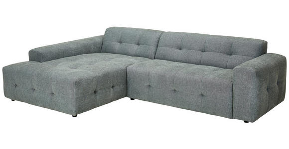 ECKSOFA Pastellgrün Flachgewebe  - Pastellgrün/Schwarz, KONVENTIONELL, Kunststoff/Textil (189/292cm) - Carryhome