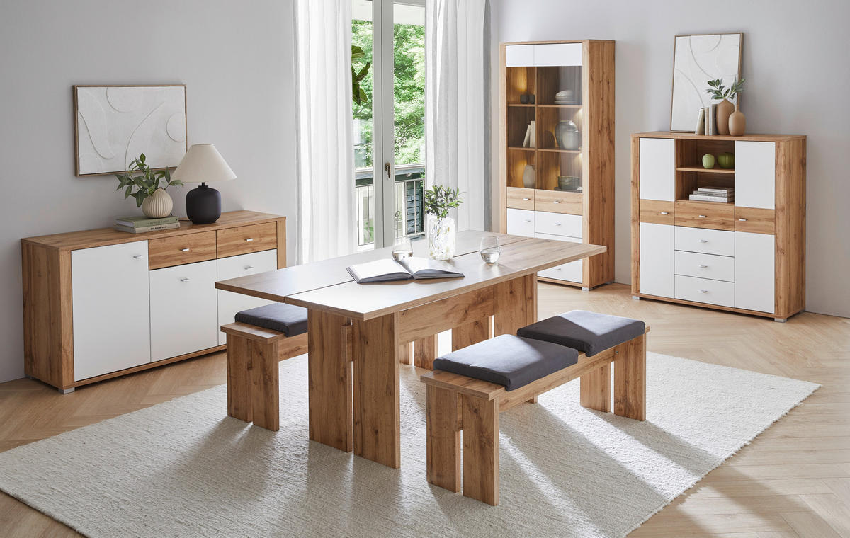 ESSTISCH rechteckig Eichefarben  - Eichefarben, KONVENTIONELL, Holzwerkstoff (180/90/76cm) - Ti'me