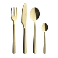 BESTECK-SET RAW 24-teilig Edelstahl  6 Personen  - Goldfarben, Basics, Metall (24/35/5cm) - Aida