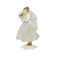 KARÁCSONYI FIGURA - fehér, Basics, műanyag (9.3/8.5/22.2cm)