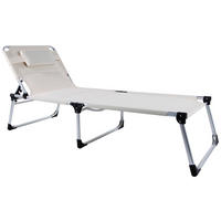 DREIBEINLIEGE 71/40/192 cm  - Grauweiß, MODERN, Textil/Metall (71/40/192cm) - Ambia Garden