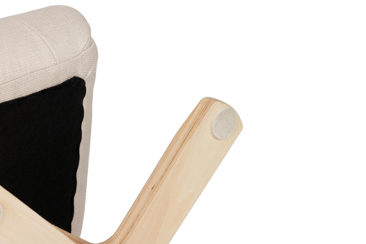 RELAXSESSELSET Webstoff    - Creme/Naturfarben, Design, Holz/Textil (80/109/79cm) - Livetastic