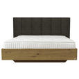 BOXSPRINGBETT 180/200 cm in Dunkelbraun, Wildeiche - Wildeiche/Dunkelbraun, Natur, Holz/Textil (180/200cm) - Valnatura