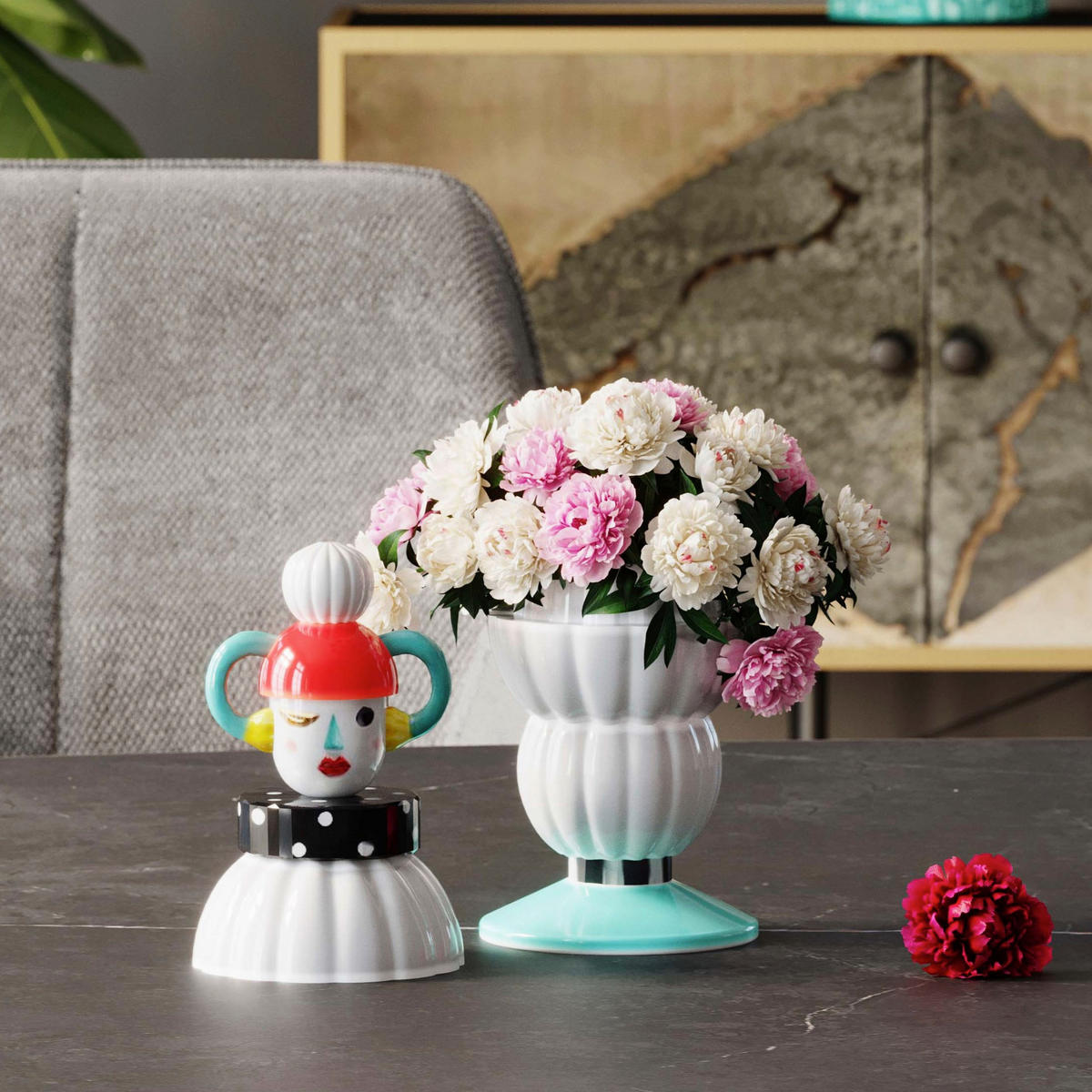 DEKODOSE - Blau/Gelb, Trend, Keramik (10/26/10cm) - Kare-Design