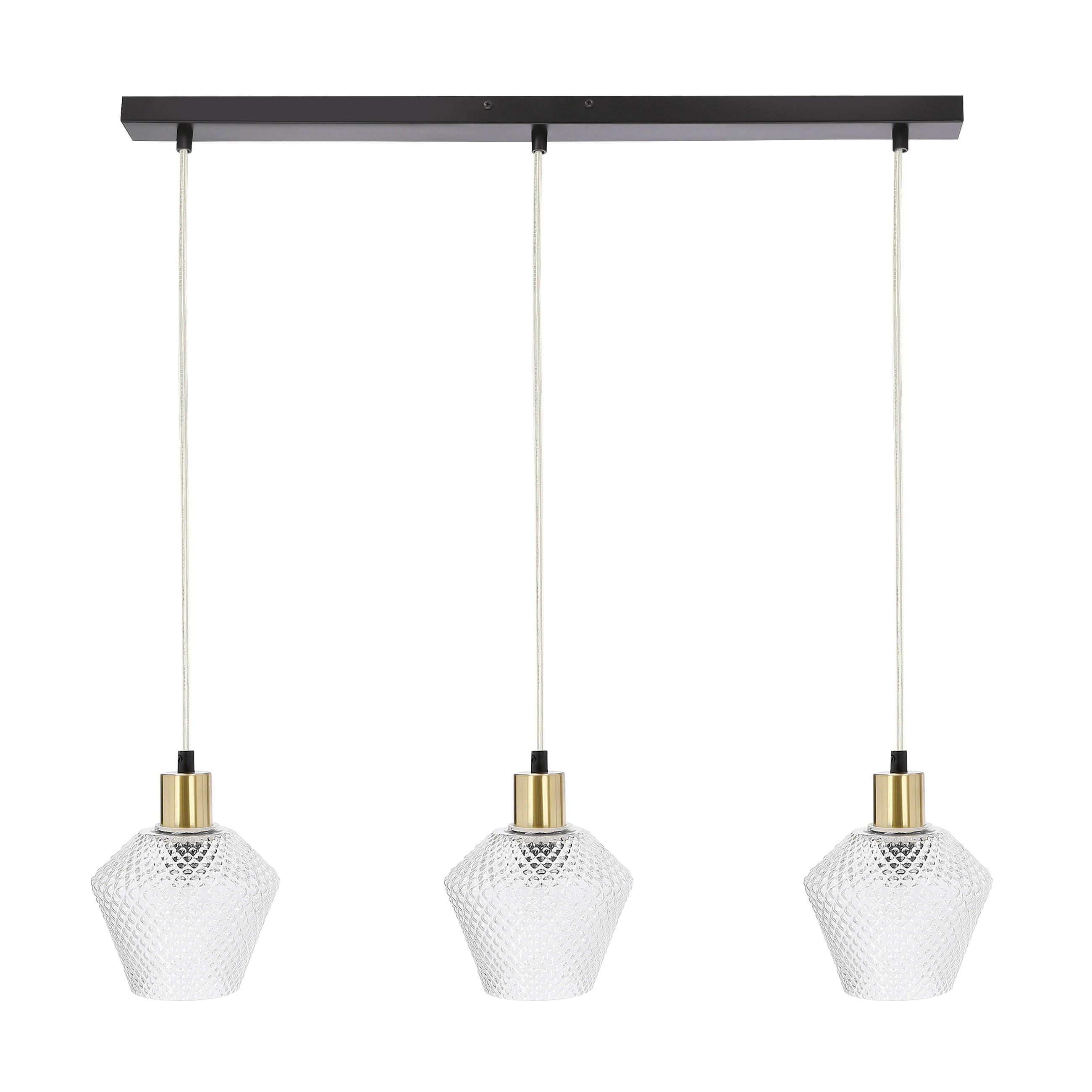 PENDELLEUCHTE 70/14/120 cm  - Transparent/Goldfarben, KONVENTIONELL, Metall (70/14/120cm)