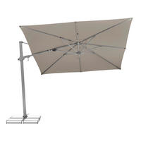 AMPELSCHIRM  300/300 cm  - Taupe/Silberfarben, Konventionell, Textil/Metall (300/300cm) - Suncomfort by Glatz