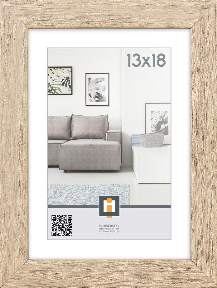 RAM ZA SLIKE 13,5/18/1,5 cm - siva, Osnovno, staklo/plastika (13,5/18/1,5cm)
