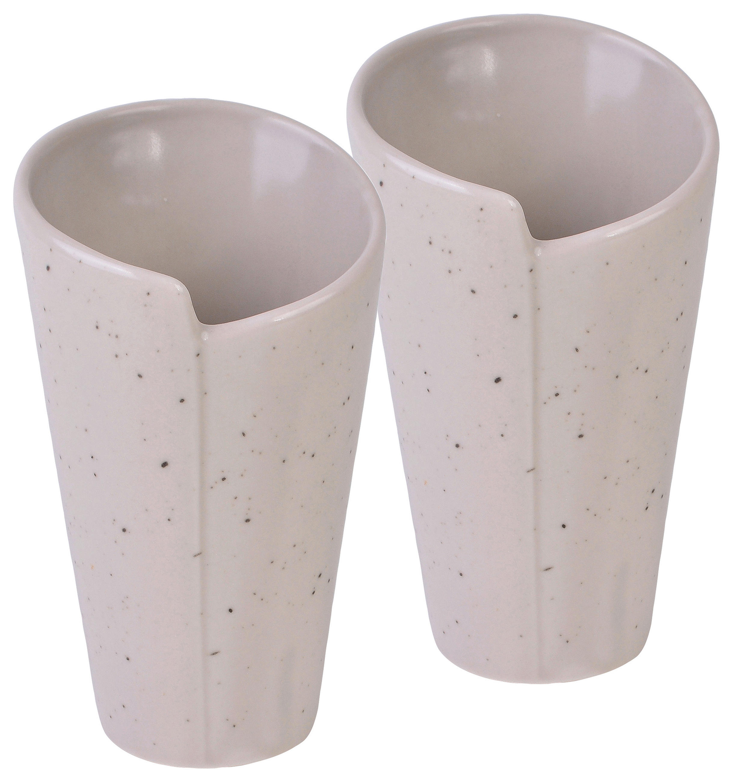 Servierschalenset Steinzeug Creme 2--Teilig. Bxh: 15x9,5 Cm