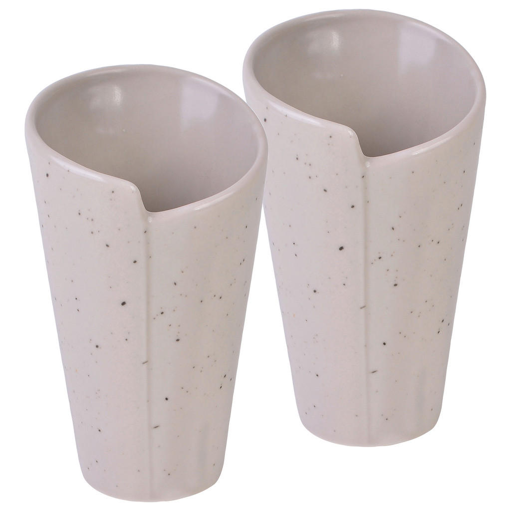 Servierschalenset Steinzeug Creme 2-Tlg. Bxh: 15x9,5 Cm