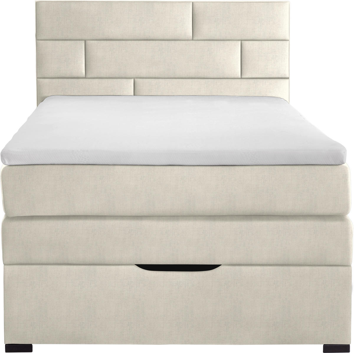 BOXSPRINGBETT 140/200 cm  in Creme  - Wengefarben/Creme, Konventionell, Textil (140/200cm) - Carryhome