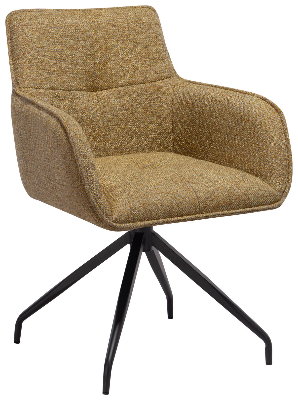 ŽIDLE S PODRUČKAMI, železo, mikrovlákno, žlutá - černá/žlutá, Design, kov/textil (63/84/62cm) - Novel