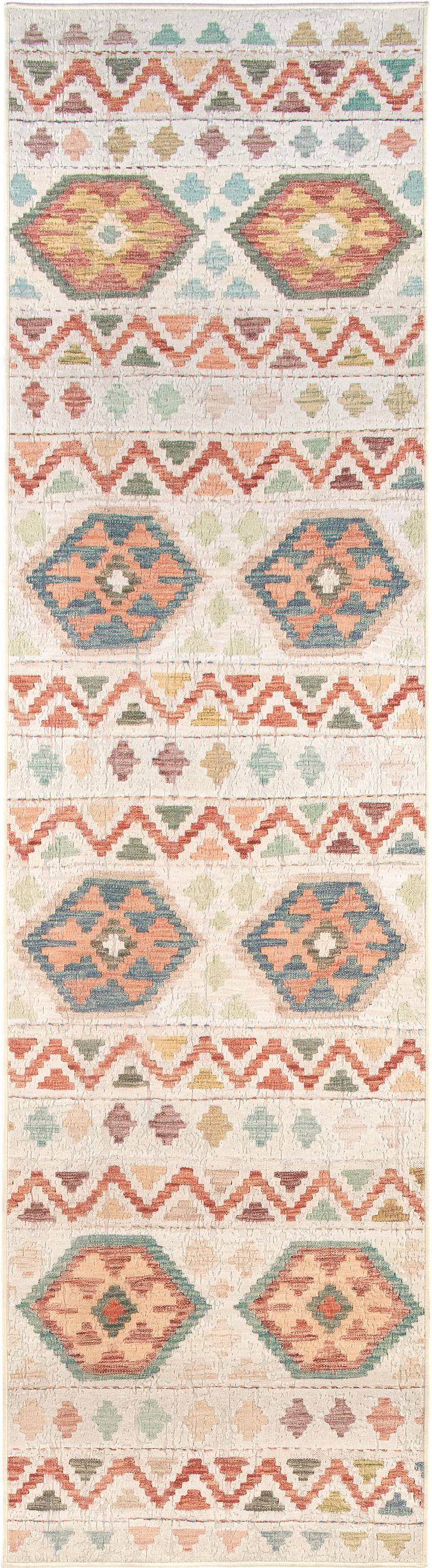 LÄUFER Ondea Ramizh 80/300 cm  in Terracotta, Perlmutt, Graublau  - Graublau/Perlmutt, LIFESTYLE, Kunststoff/Textil (80/300cm) - Lindorug