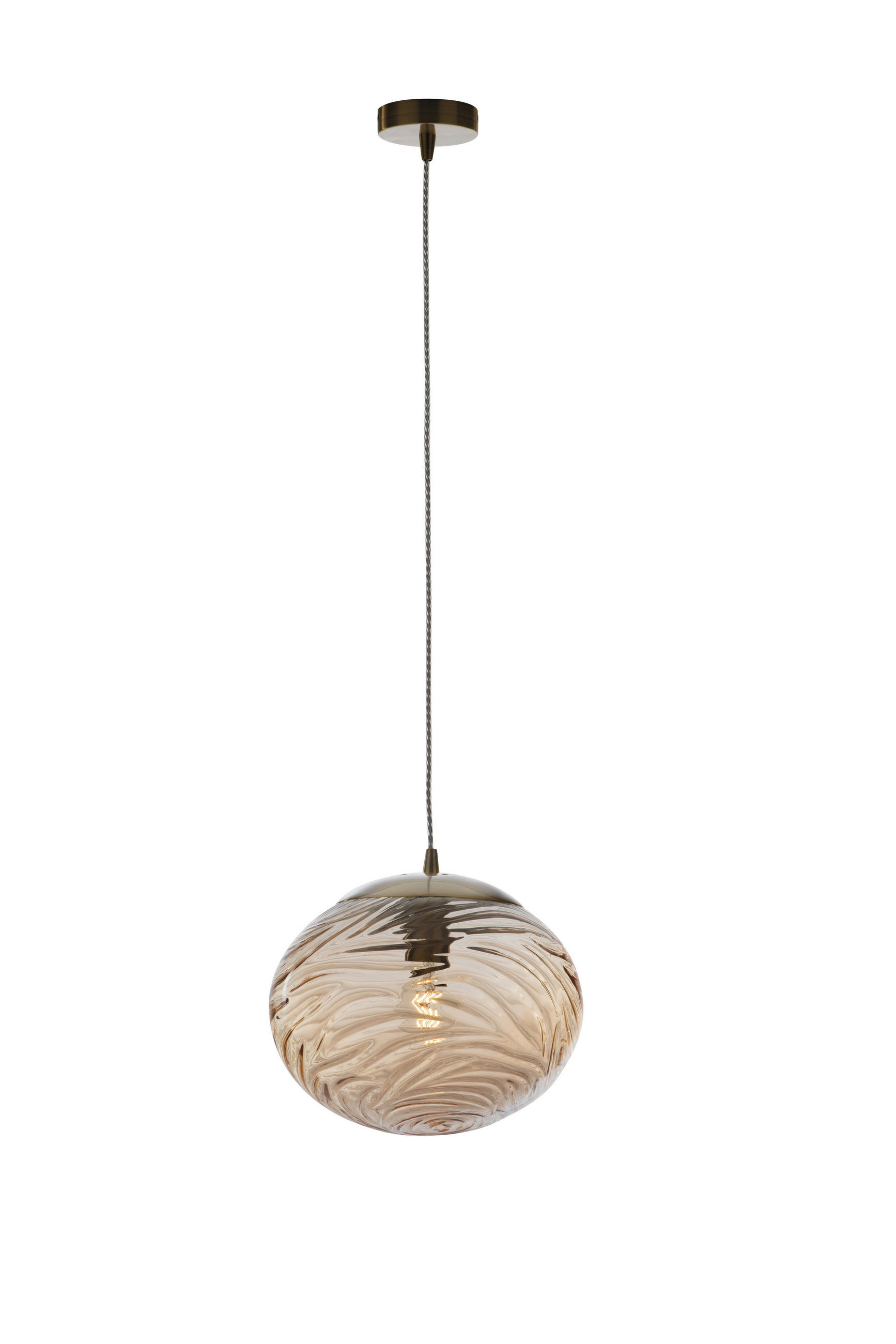 HÄNGELEUCHTE Nereide 30/24,8 cm   - Champagner, KONVENTIONELL, Glas (30/24,8cm)
