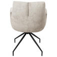 ARMLEHNSTUHL  in Schmiedeeisen Webstoff  - Beige/Schwarz, Design, Textil/Metall (58/89,5/64cm) - Novel
