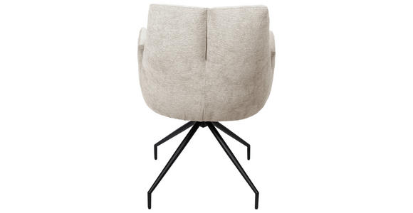 ARMLEHNSTUHL  in Schmiedeeisen Webstoff  - Beige/Schwarz, Design, Textil/Metall (58/89,5/64cm) - Novel