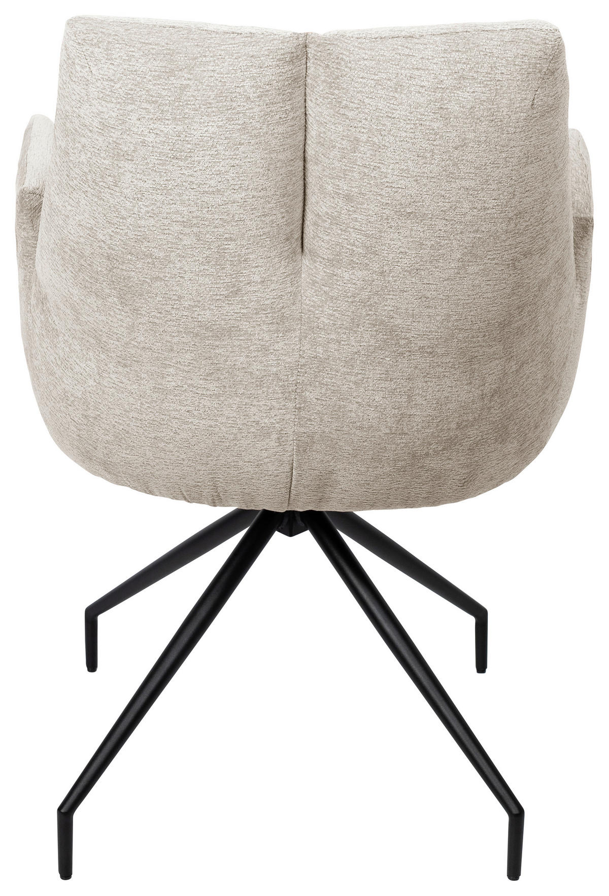 ARMLEHNSTUHL  in Schmiedeeisen Webstoff  - Beige/Schwarz, Design, Textil/Metall (58/89,5/64cm) - Novel