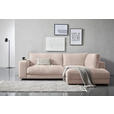 ECKSOFA  in Cord Taupe  265/224 cm  - Taupe/Schwarz, Design, Kunststoff/Textil (265/224cm) - Hom`in
