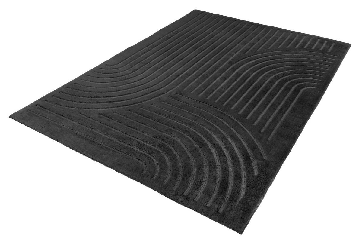 KOBEREC S VYSOKÝM VLASEM, 160/230 cm, antracitová - antracitová, Design, textil/plast (160/230cm) - Novel