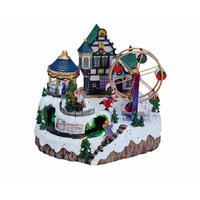 SPIELUHR WEIHNACHTSMARKT  - Blau/Weiß, Basics, Kunststoff (34/26/29cm) - X-Mas