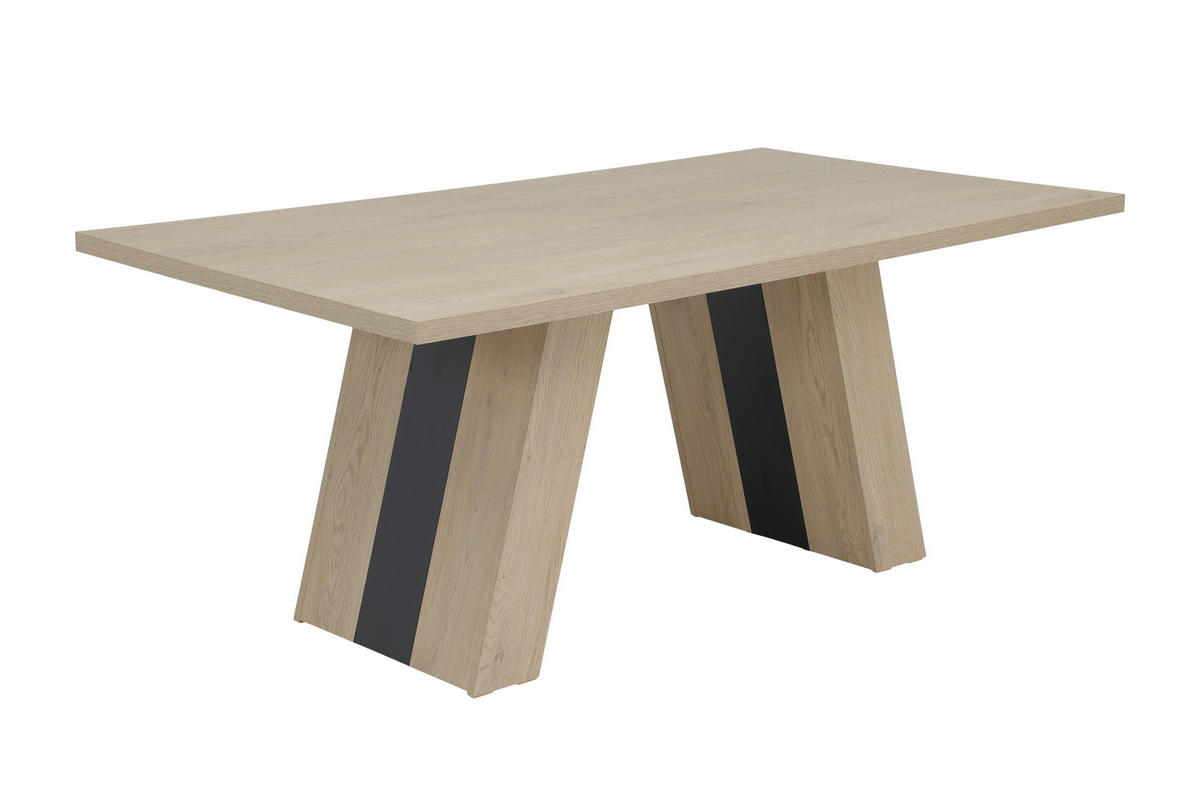 ESSTISCH Eichefarben rechteckig   - Eichefarben/Schwarz, MODERN, Holzwerkstoff (100/180/76cm) - MID.YOU