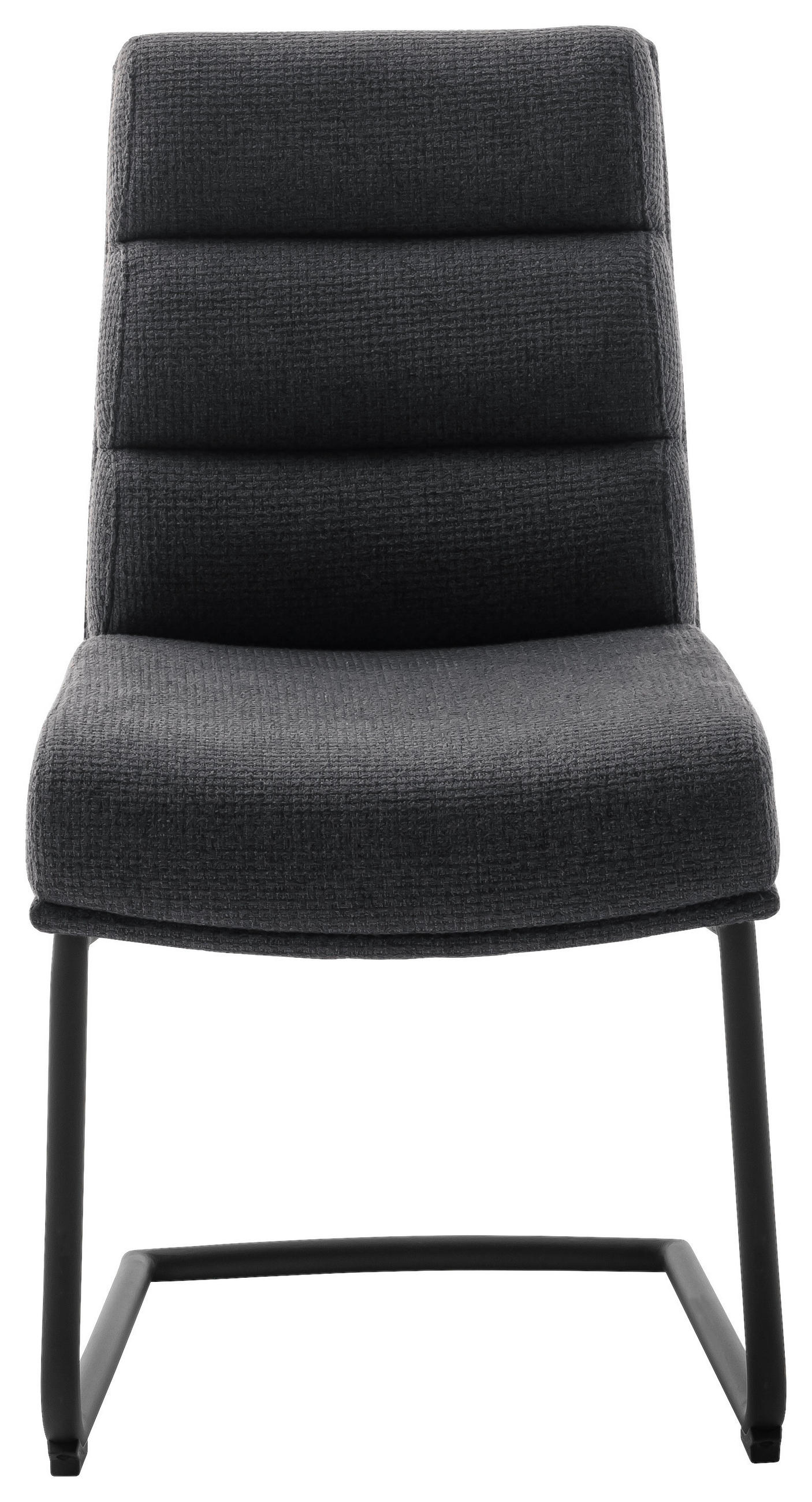 SCHWINGSTUHL in Stahl Webstoff - Anthrazit/Schwarz, Design, Textil/Metall (47/90/64cm) - Dieter Knoll