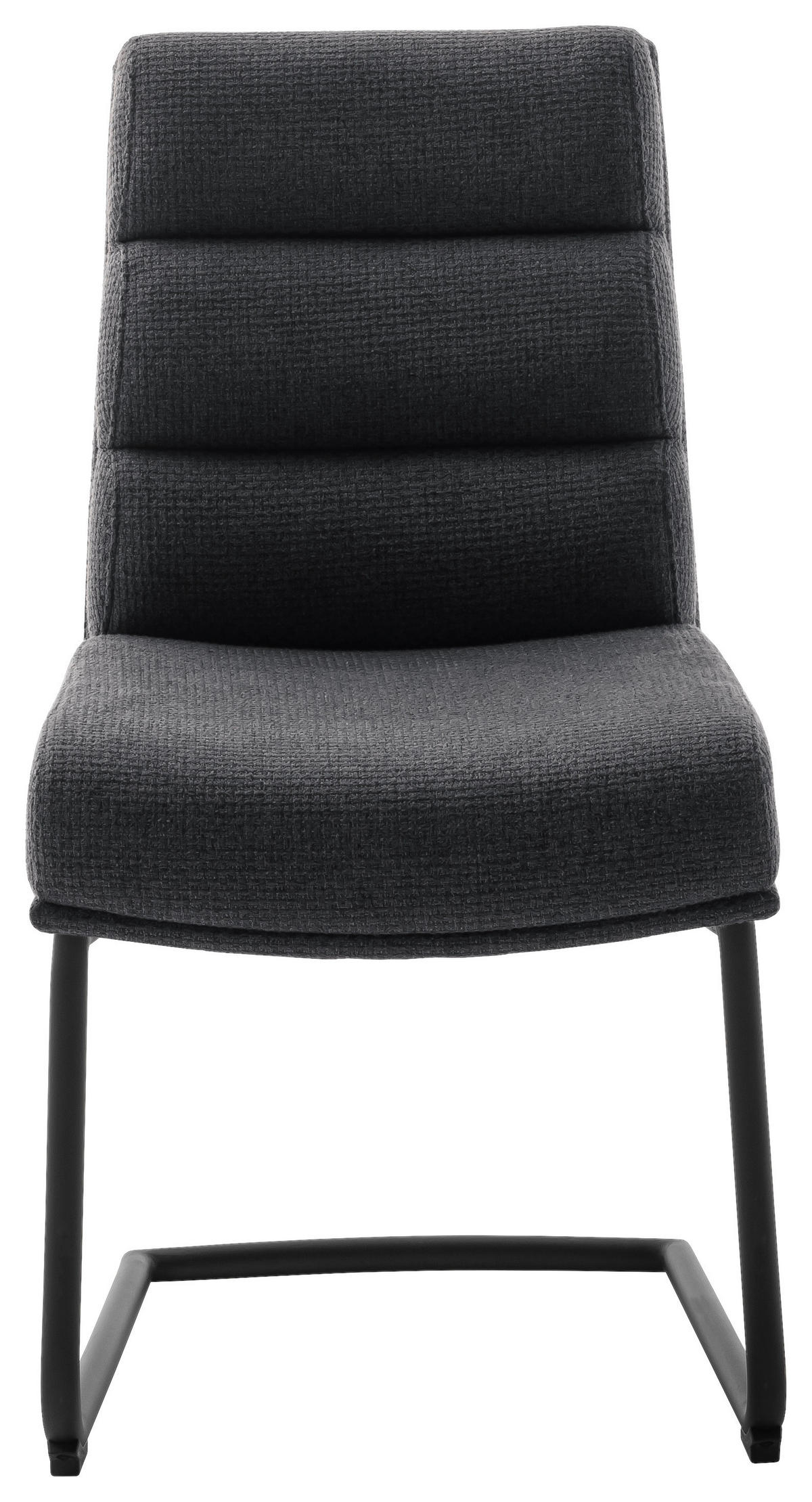 SCHWINGSTUHL  in Stahl Webstoff  - Anthrazit/Schwarz, Design, Textil/Metall (47/90/64cm) - Dieter Knoll