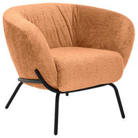 COCKTAILSESSEL - Rostfarben/Schwarz, Design, Textil/Metall (79/71/74cm) - Lomoco