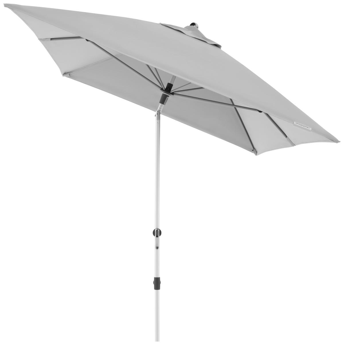 SONNENSCHIRM 300x200 cm Hellgrau  - Hellgrau/Alufarben, Basics, Textil/Metall (300/200cm) - Doppler