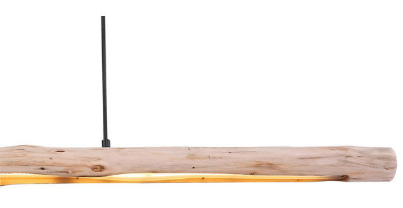 LED-HÄNGELEUCHTE 120/8/150 cm - Schwarz/Naturfarben, Design, Holz/Holzwerkstoff (120/8/150cm) - Novel
