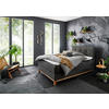 BOXBETT 120/200 cm,  in Anthrazit, Topper, H3 = fest  - Eichefarben/Anthrazit, MODERN, Holz/Textil (120/200cm) - Livetastic