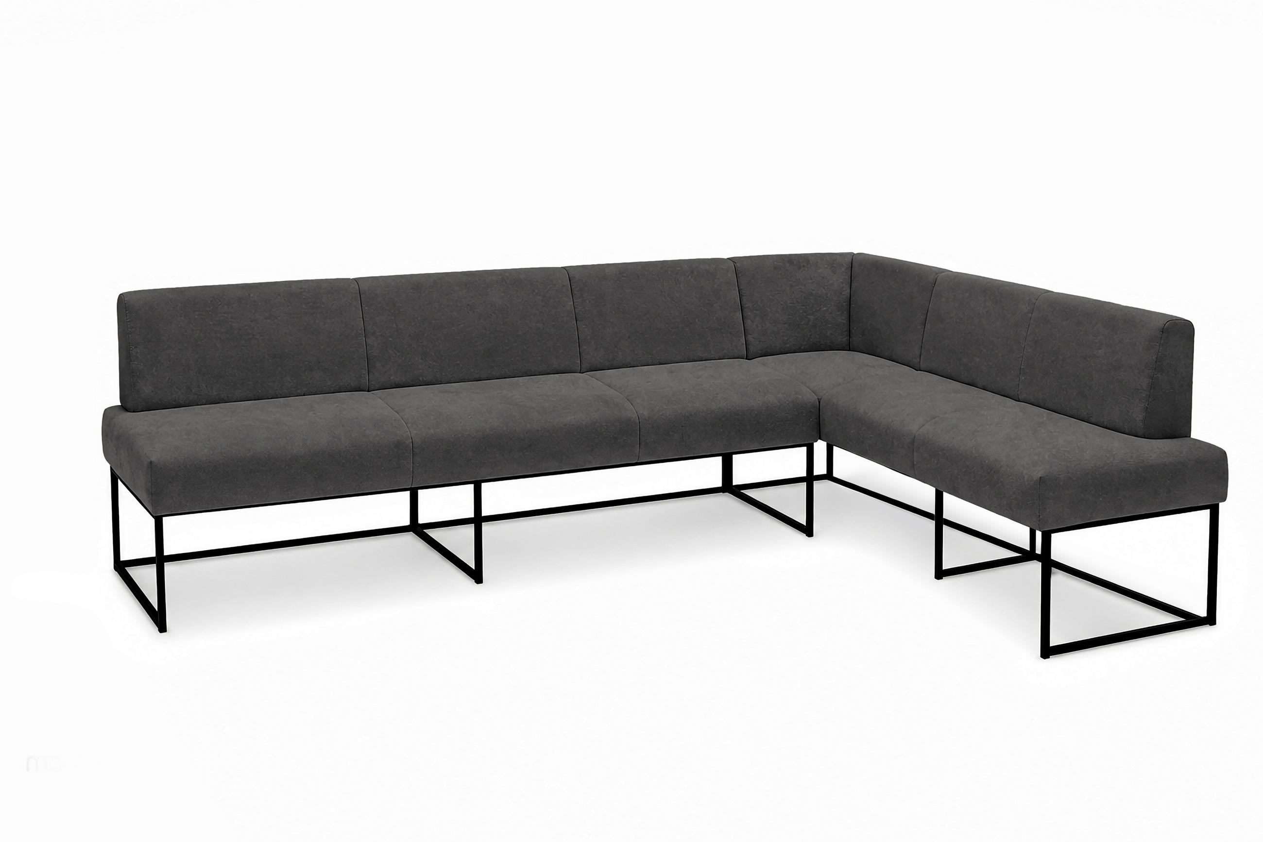 UGAONA KLUPA  crna   - crna, Moderno, drvo/metal (265/199cm) - Livetastic