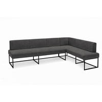 UGAONA KLUPA  crna   - crna, Moderno, drvo/metal (265/199cm) - Livetastic