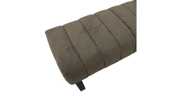SITZBANK LAILA - Dunkelbraun/Schwarz, Design, Textil/Metall (150/52/53cm) - Novel