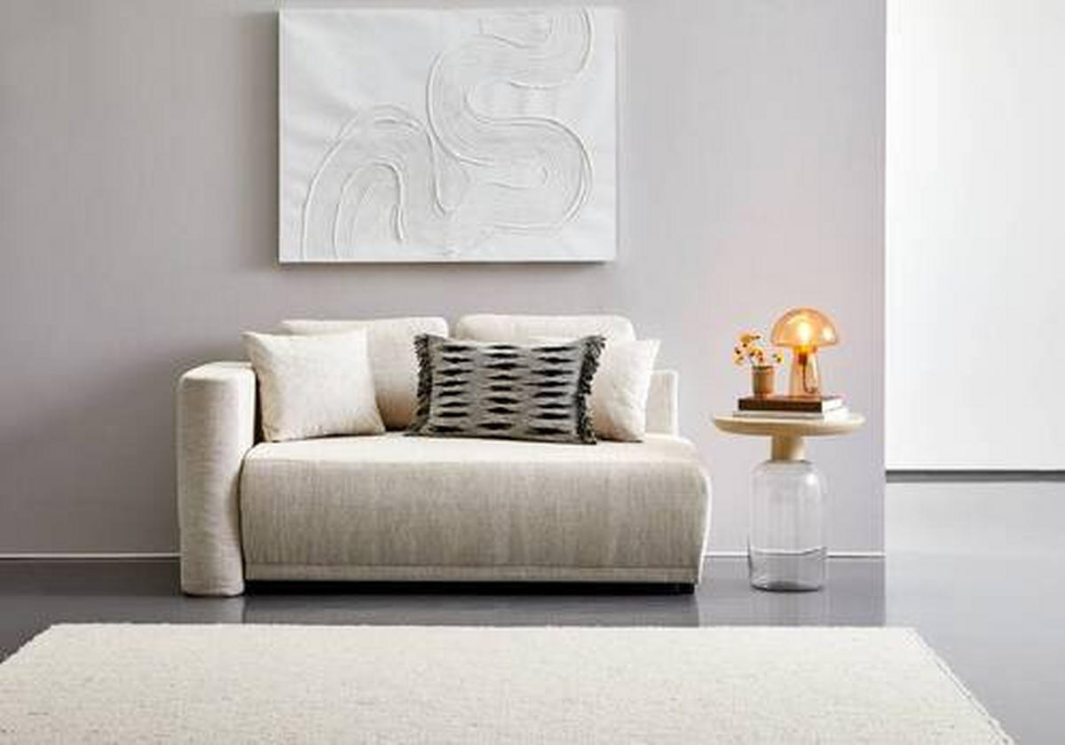 CHAISELONGUE Chenille Sandfarben  - Sandfarben/Schwarz, KONVENTIONELL, Kunststoff/Textil (93/73/171cm) - Carryhome