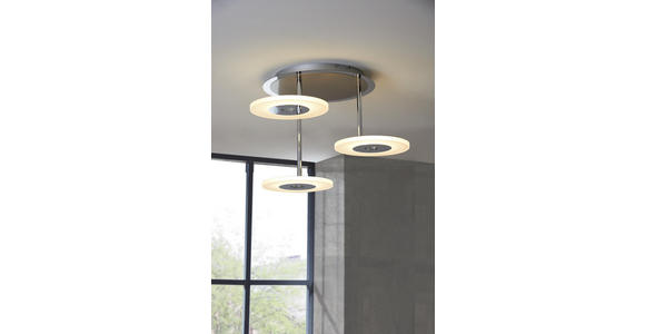 LED-DECKENLEUCHTE 13 W 60 cm - Weiß, Design, Metall (60cm) - Ambiente