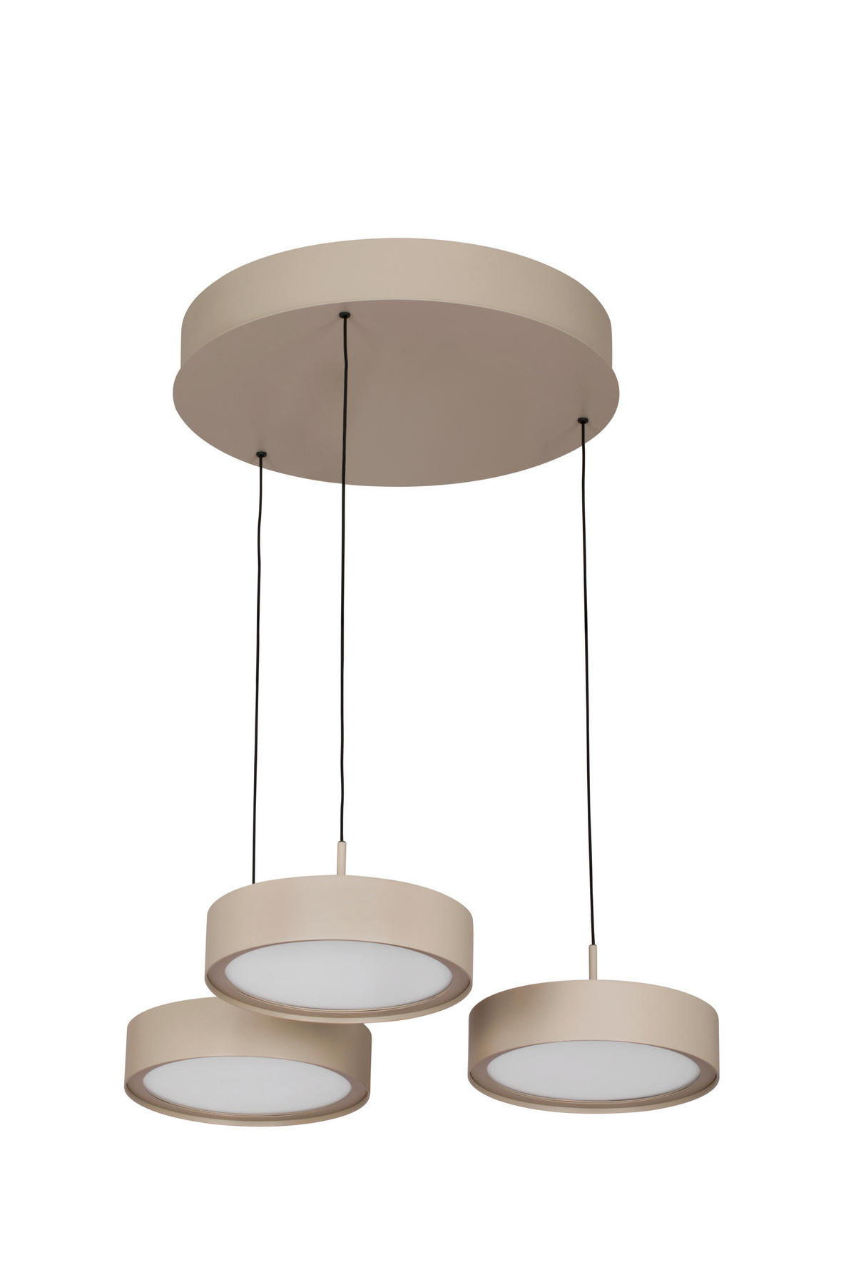 ZÁVESNÉ LED SVIETIDLO, 46.5/180 cm  - piesková, Design, kov (46.5/180cm) - Dieter Knoll